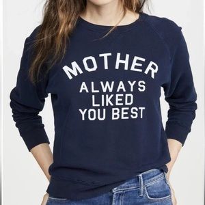 MOTHER Denim The Square Neck Mother Always Liked You Best Sweatshirt Size S